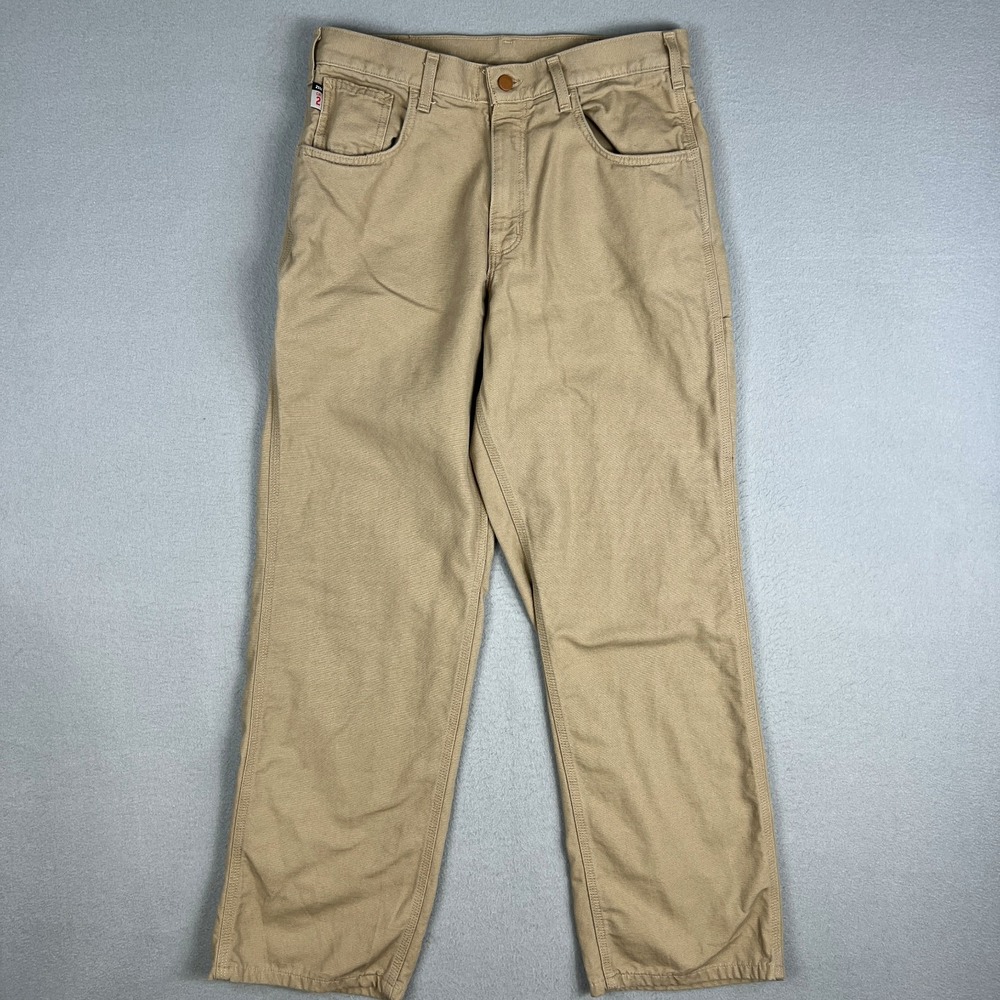 Carhartt Flame Resistant Canvas Pants Mens 33x32 (Fit 33x31) Workwear FRB159-GKH